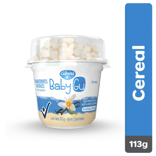 Baby Gu Yogurt Sabor a Vainilla con Cereal