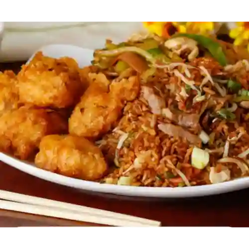 1/2 Caja Arroz+4 Bolitos Pollo Agridulce