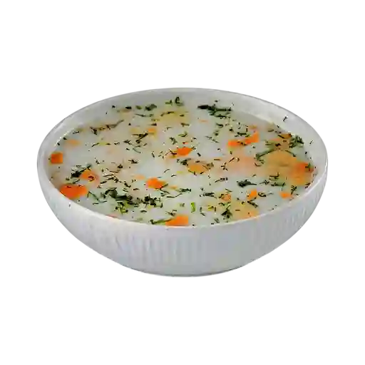 Caldo Sin Huevo con Arepa