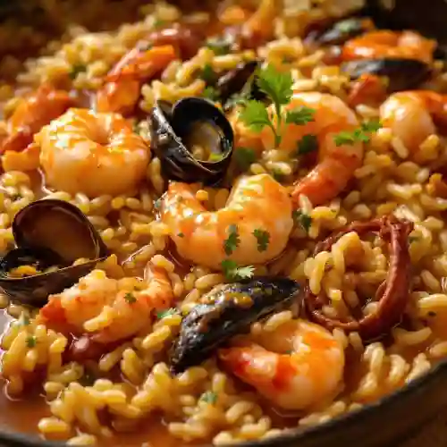 Arroz de mariscos pequeño