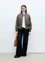 Chaqueta Hawaii Gris Talla L Mujer Mango