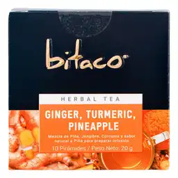 Bitaco Infusión Herbal Piña Jengibre y Cúrcuma 