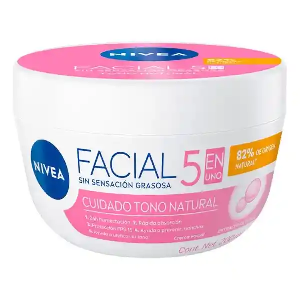 Nivea Crema Facial 5 en 1 Cuidado Tono Natural