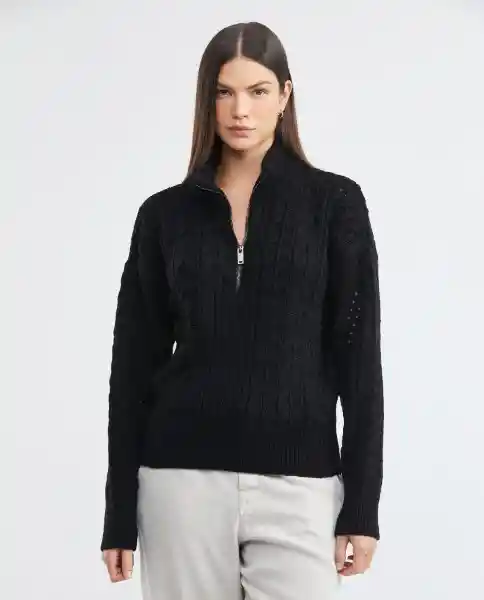 Sueter Comfy Negro Sombrío Ultraoscuro Talla M Mujer Chevignon