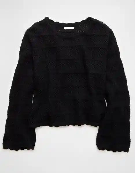 Suéter Tejido Mujer Negro Talla Small 1530064 American Eagle