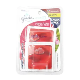 Glade ambientador en gel alegría floral y frutos rojos 2 repuestos, 16gr