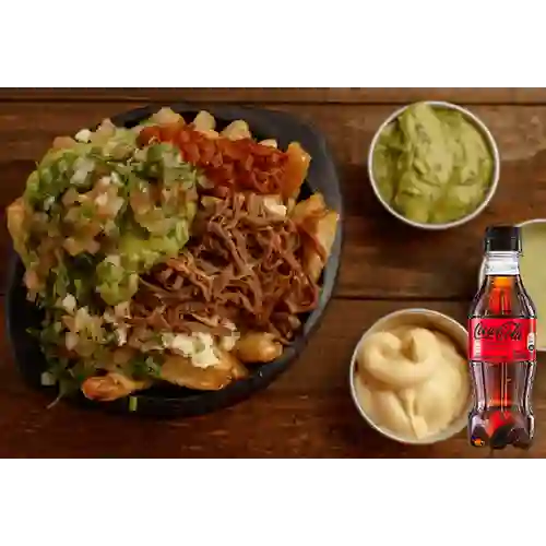 Combo Papalas Carne + Coca Cola Sin Azúcar 250ML