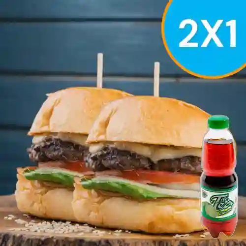 Combo 2x1 Hamburguesa Doble Carne + Mr Te