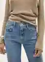 Jean Billie Tejano Medio Talla 34 Mujer Mango