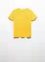 Camiseta Chalacai-X Amarillo Talla 24 Mujer Mango