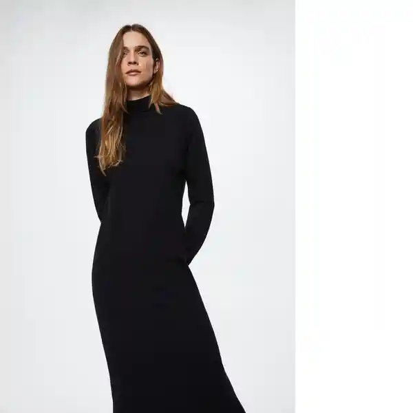 Vestido Sofi-A Negro Talla M Mujer Mango