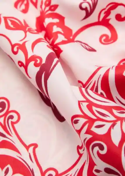 Pañuelo Jaida Rojo Talla 99 Mujer Mango