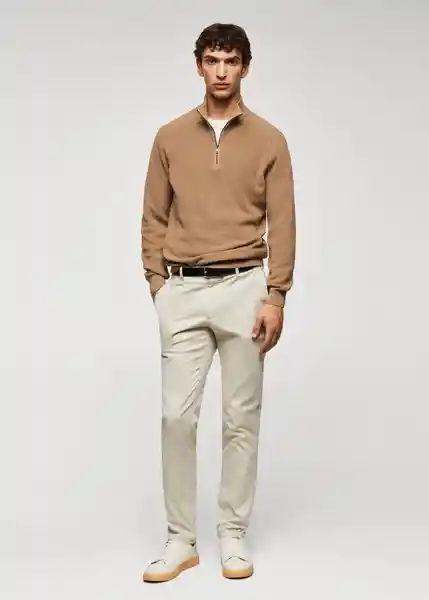 Jersey Cottonp Beige Talla S Hombre Mango