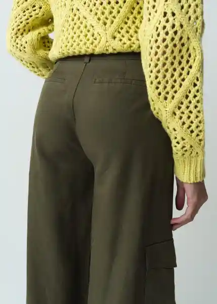 Pantalón Rubí Verde Galeras Ultraoscuro Talla 6 532G377 Naf Naf