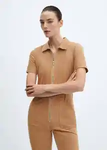 Enterizo Mono Iggyp Camel Talla XL Mujer Mango