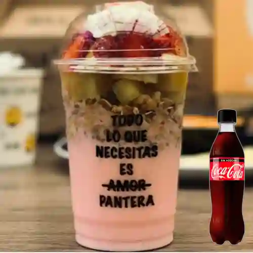 Combo Copa de Fruta c/ Yogurt +Cocacola S/az 350ml