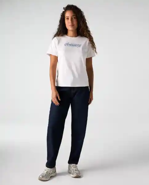 Camiseta Mujer Crudo Talla S 602G020_CRU110607 Americanino