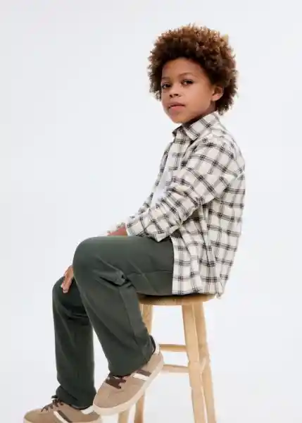 Pantalón Mix Khaki Talla 07 Niños Mango