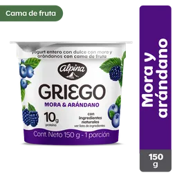 Alpina Yogurt Griego con Mora y Arándano