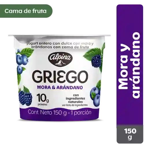 Alpina Yogurt Griego con Mora y Arándano