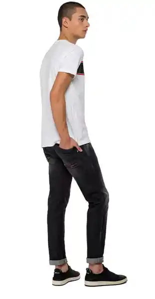 Replay Camiseta Basic Jersey 30/1 Hombre Blanco Talla L