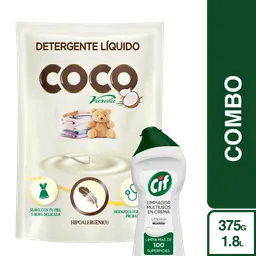Combo Cif Limpiador Multiusos 375 g + Coco Varela 1.8L
