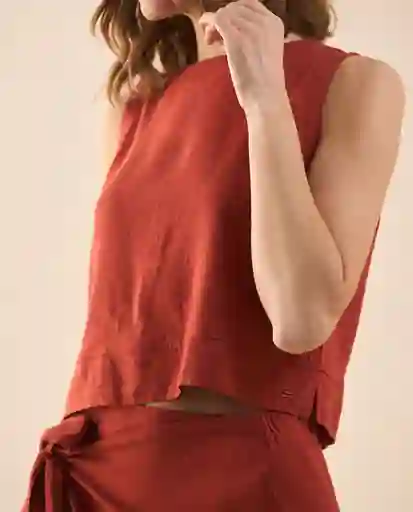 Camisa Rojo Cinabrio Oscuro Talla S 611G035 Esprit