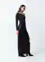 Vestido Negro Puro Ultraoscuro Talla L 473F085 Naf Naf