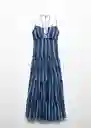 Vestido Calm Celeste Talla 21 Niñas Mango