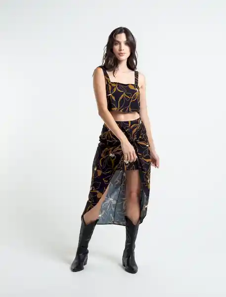  Camisa Estambres Mujer Negro Puro Ultraoscuro Talla S Naf-Naf 
