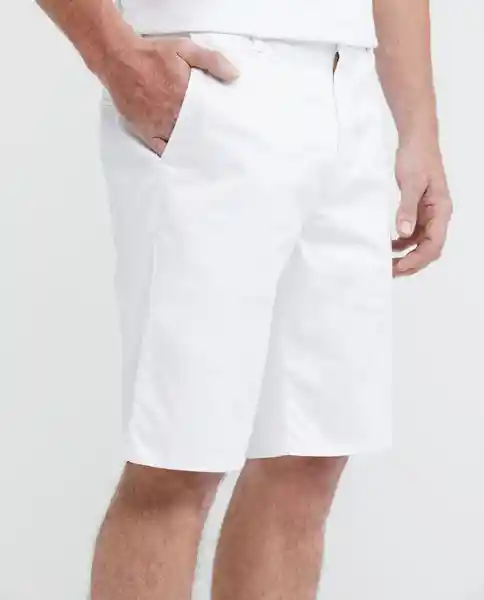 Bermuda Basic Hombre Blanco Talla 36 Chevignon