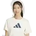 Adidas Camiseta Manga Corta Lifestyle de Mujer Blanco Talla S