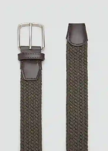 Cinturón Elastic Khaki Talla 90 Hombre Mango