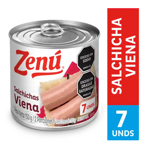 Zenú Salchicha Tipo Viena de Res