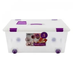 Great Plastic Caja Bajo Cama Con Ruedas 2009 - 42 L