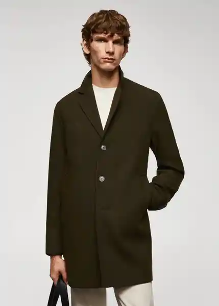 Abrigo Hake Khaki Talla M Hombre Mango