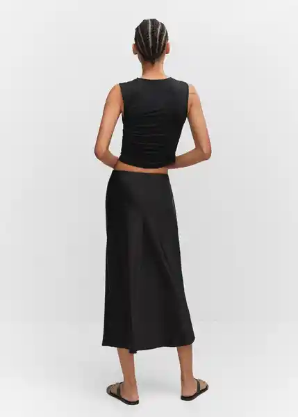 Top Taylor Negro Talla M Mujer Mango