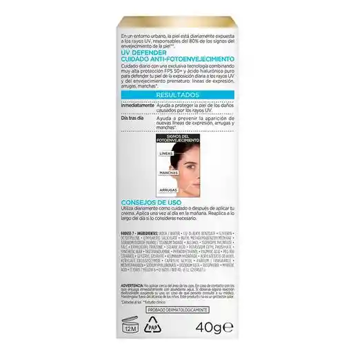 L'Oréal Paris Crema Facial Hidratante UV Defender con FPS 50 