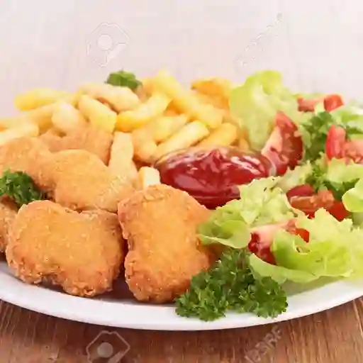 Menu infantil nuggets de pollo
