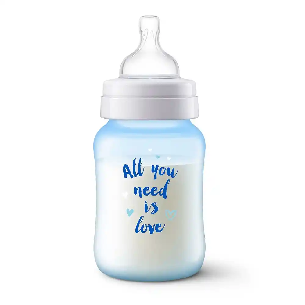 Tetero Anticolico Azul 9 Oz Avent Scf821/15