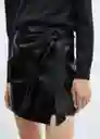 Falda Emi Negro Talla XS Mujer Mango