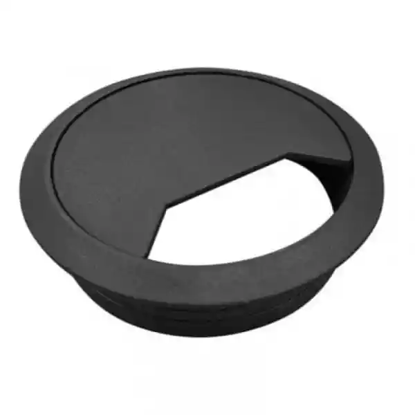 Jwc Pasa Cable Redondo Negro 60 mm