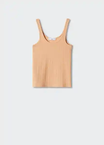 Top Peach Salmon Talla L Mujer Mango