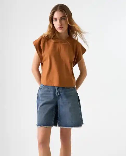 Camiseta Mujer Café Talla M 602G006_CAF181154 Americanino