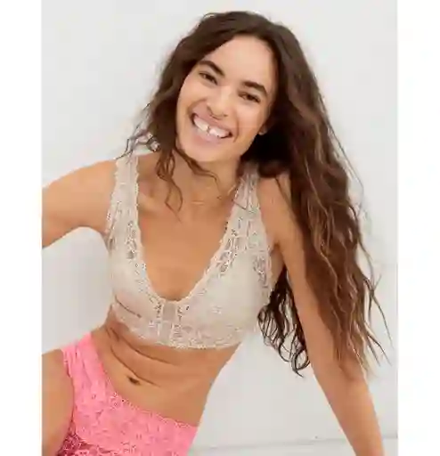 Brasier Bralette Aerie Para Mujer Beige Talla Small American Eagle