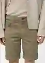 Bermuda Nepto Khaki Talla 42 Hombre Mango
