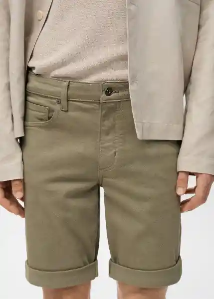 Bermuda Nepto Khaki Talla 42 Hombre Mango