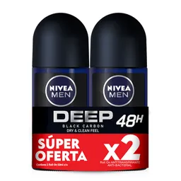 Nivea Men Desodorante en Roll On Deep Dry & Clean
