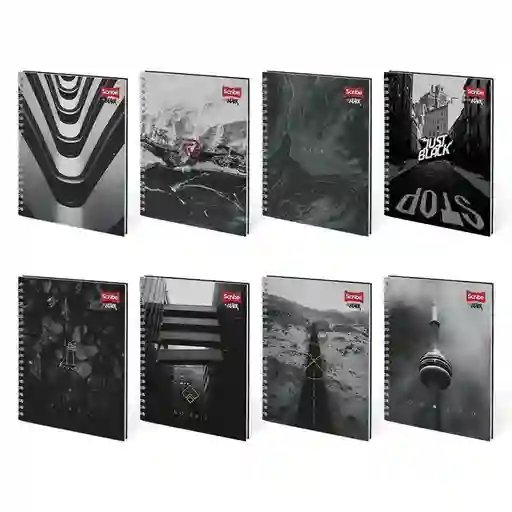 Scribe Cuaderno 7 Materias Grande Cuadriculado in Black