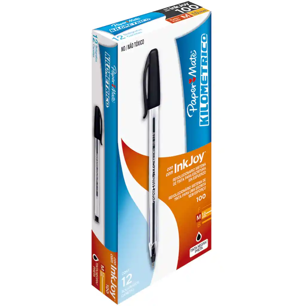 Paper Mate Lapicero Kilometrico 100 Negro Caja